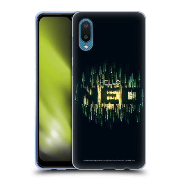 The Matrix Resurrections Key Art Hello Neo Soft Gel Case for Samsung Galaxy A02/M02 (2021)