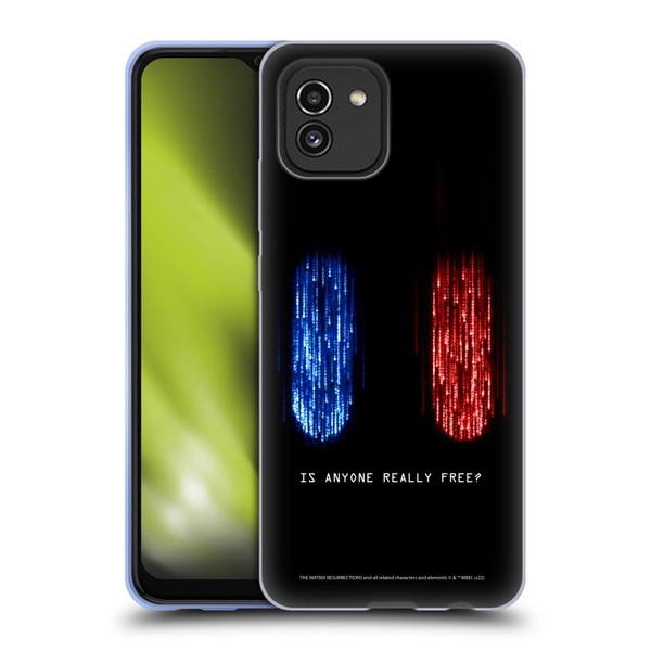 The Matrix Resurrections Key Art Is Anyone Really Free Soft Gel Case for Samsung Galaxy A03 (2021)