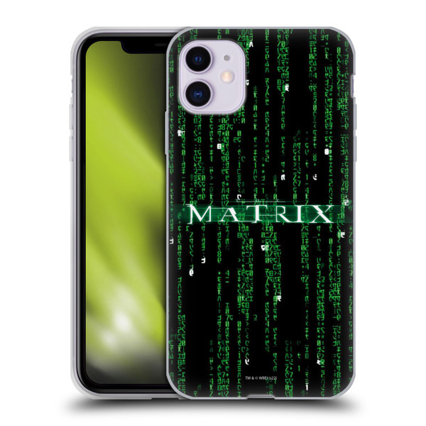 The Matrix Key Art Codes Soft Gel Case for Apple iPhone 11