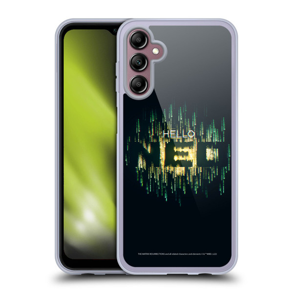 The Matrix Resurrections Key Art Hello Neo Soft Gel Case for Samsung Galaxy A14 5G