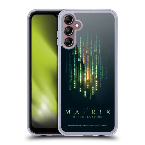 The Matrix Resurrections Key Art This Is Not The Real World Soft Gel Case for Samsung Galaxy A14 5G