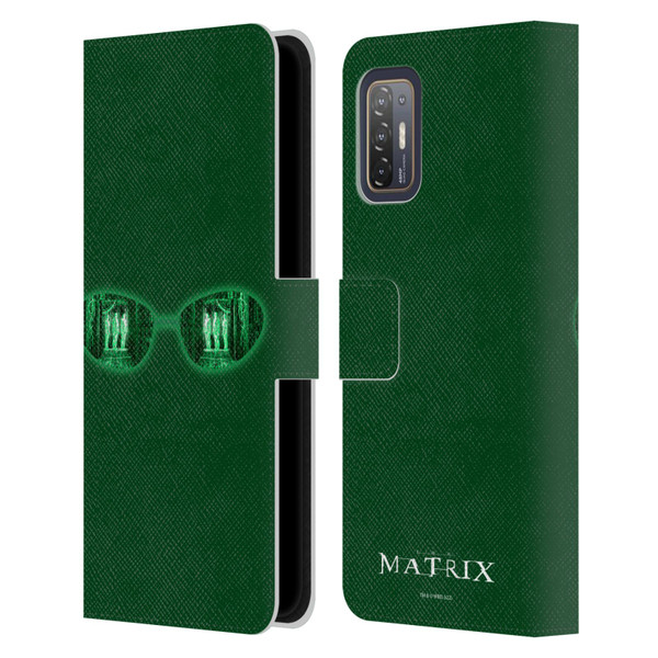 The Matrix Key Art Glass Leather Book Wallet Case Cover For HTC Desire 21 Pro 5G