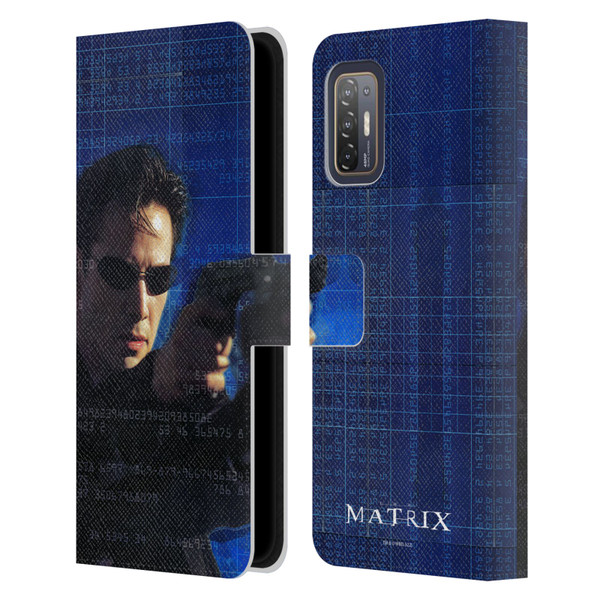 The Matrix Key Art Neo 1 Leather Book Wallet Case Cover For HTC Desire 21 Pro 5G