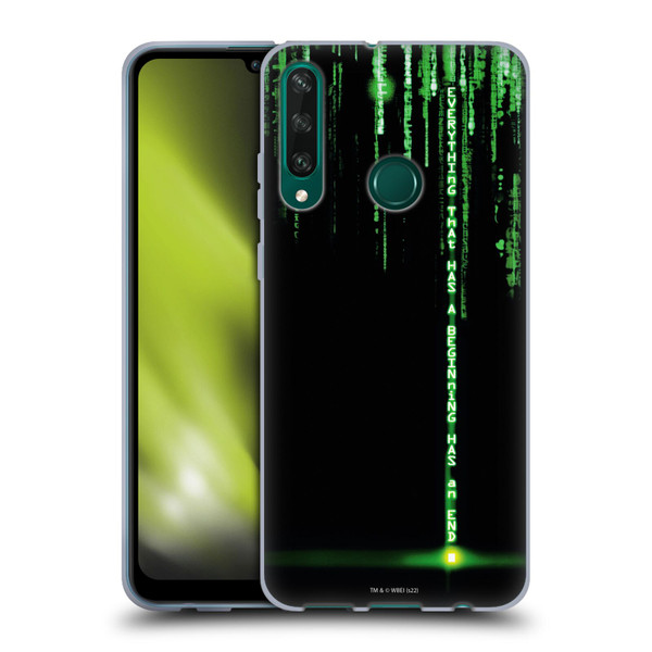 The Matrix Revolutions Key Art Everything That Has Beginning Soft Gel Case for Huawei Y6p