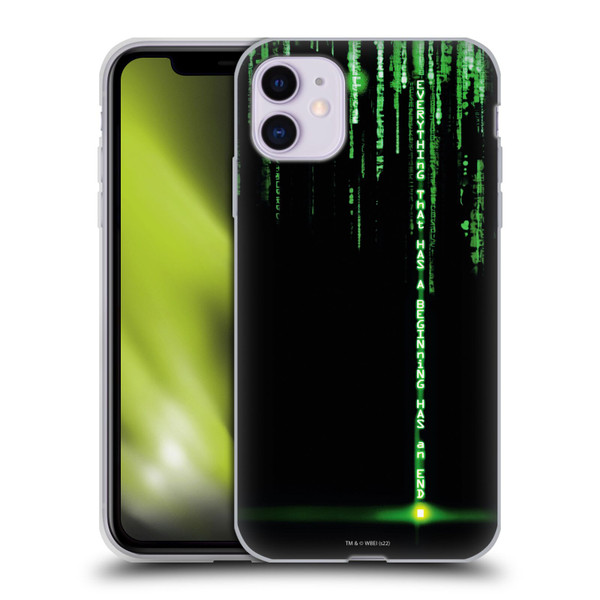 The Matrix Revolutions Key Art Everything That Has Beginning Soft Gel Case for Apple iPhone 11
