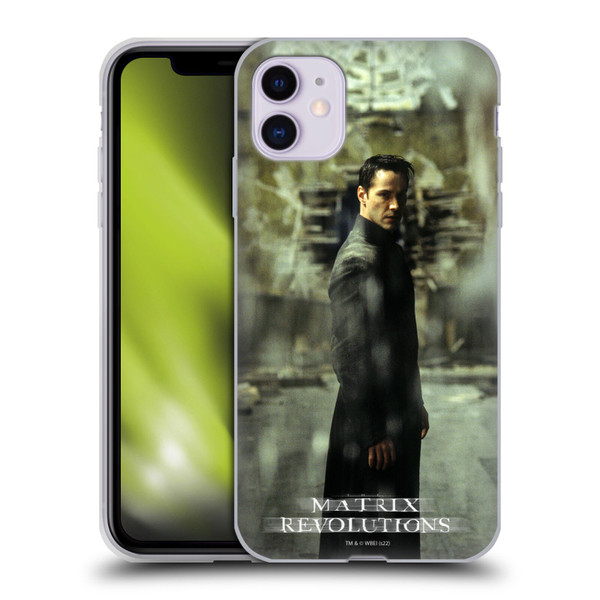 The Matrix Revolutions Key Art Neo 2 Soft Gel Case for Apple iPhone 11