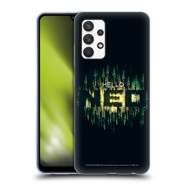 The Matrix Resurrections Key Art Hello Neo Soft Gel Case for Samsung Galaxy A32 (2021)