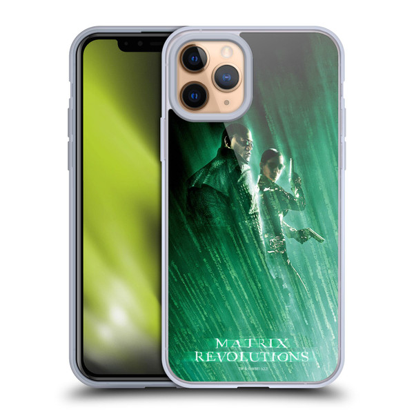 The Matrix Revolutions Key Art Morpheus Trinity Soft Gel Case for Apple iPhone 11 Pro
