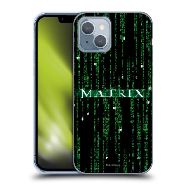 The Matrix Key Art Codes Soft Gel Case for Apple iPhone 14