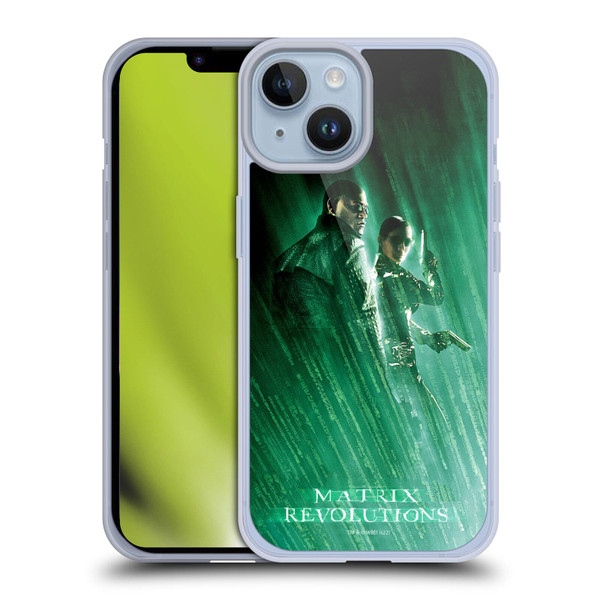 The Matrix Revolutions Key Art Morpheus Trinity Soft Gel Case for Apple iPhone 14