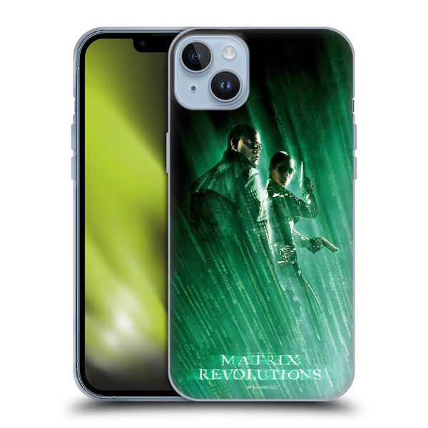 The Matrix Revolutions Key Art Morpheus Trinity Soft Gel Case for Apple iPhone 14 Plus