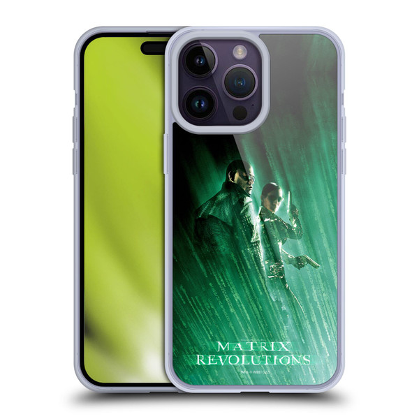 The Matrix Revolutions Key Art Morpheus Trinity Soft Gel Case for Apple iPhone 14 Pro Max