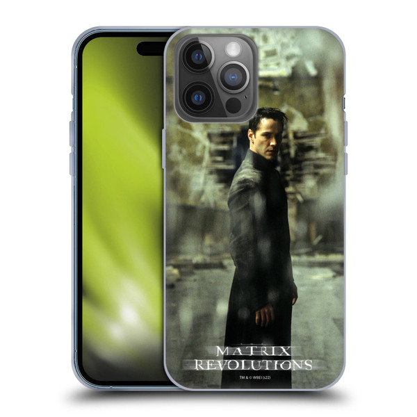 The Matrix Revolutions Key Art Neo 2 Soft Gel Case for Apple iPhone 14 Pro Max