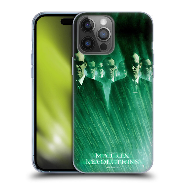 The Matrix Revolutions Key Art Smiths Soft Gel Case for Apple iPhone 14 Pro Max