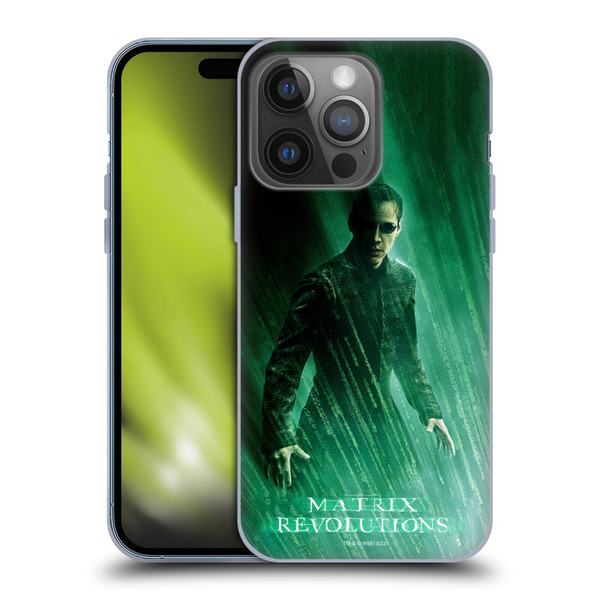 The Matrix Revolutions Key Art Neo 3 Soft Gel Case for Apple iPhone 14 Pro