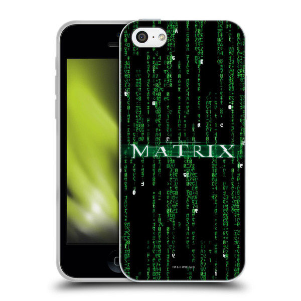 The Matrix Key Art Codes Soft Gel Case for Apple iPhone 5c