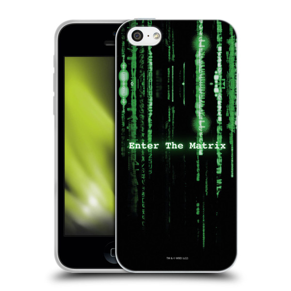 The Matrix Key Art Enter The Matrix Soft Gel Case for Apple iPhone 5c
