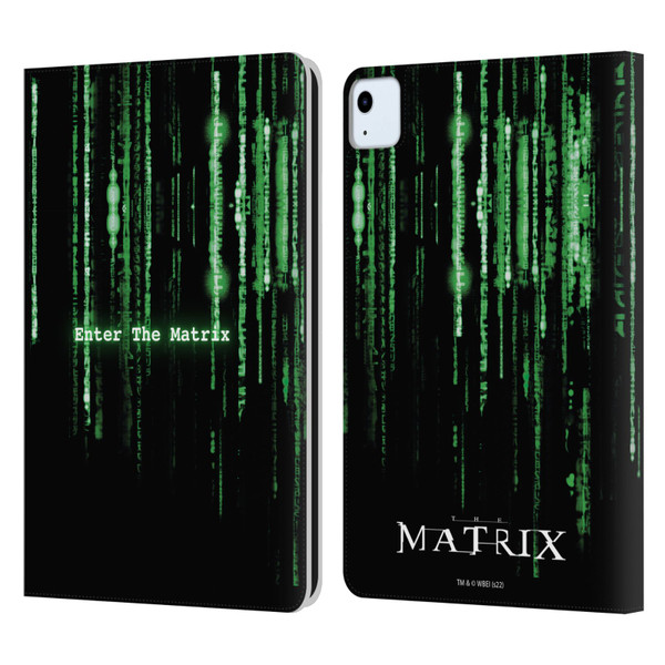 The Matrix Key Art Enter The Matrix Leather Book Wallet Case Cover For Apple iPad Air 2020 / 2022