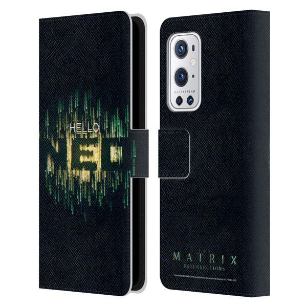 The Matrix Resurrections Key Art Hello Neo Leather Book Wallet Case Cover For OnePlus 9 Pro