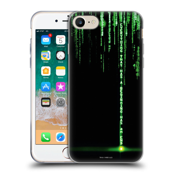 The Matrix Revolutions Key Art Everything That Has Beginning Soft Gel Case for Apple iPhone 7 / 8 / SE 2020 & 2022