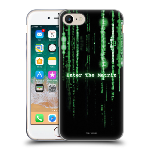 The Matrix Key Art Enter The Matrix Soft Gel Case for Apple iPhone 7 / 8 / SE 2020 & 2022