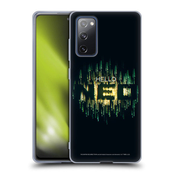 The Matrix Resurrections Key Art Hello Neo Soft Gel Case for Samsung Galaxy S20 FE / 5G