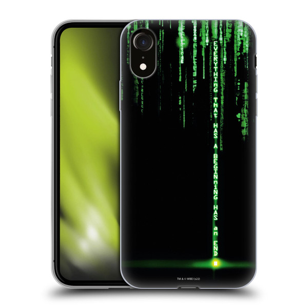 The Matrix Revolutions Key Art Everything That Has Beginning Soft Gel Case for Apple iPhone XR