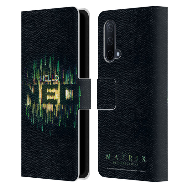 The Matrix Resurrections Key Art Hello Neo Leather Book Wallet Case Cover For OnePlus Nord CE 5G