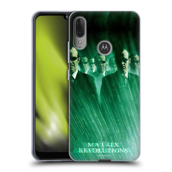 The Matrix Revolutions Key Art Smiths Soft Gel Case for Motorola Moto E6 Plus