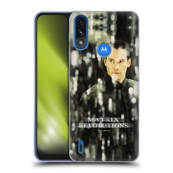 The Matrix Revolutions Key Art Neo 1 Soft Gel Case for Motorola Moto E7 Power / Moto E7i Power
