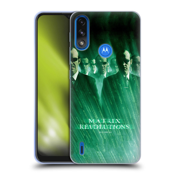 The Matrix Revolutions Key Art Smiths Soft Gel Case for Motorola Moto E7 Power / Moto E7i Power
