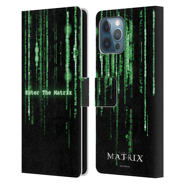 The Matrix Key Art Enter The Matrix Leather Book Wallet Case Cover For Apple iPhone 12 Pro Max