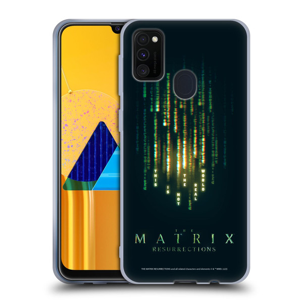 The Matrix Resurrections Key Art This Is Not The Real World Soft Gel Case for Samsung Galaxy M30s (2019)/M21 (2020)