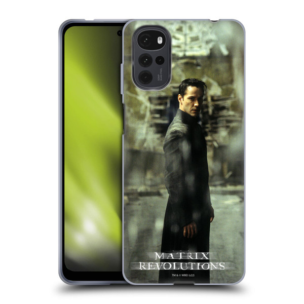 The Matrix Revolutions Key Art Neo 2 Soft Gel Case for Motorola Moto G22