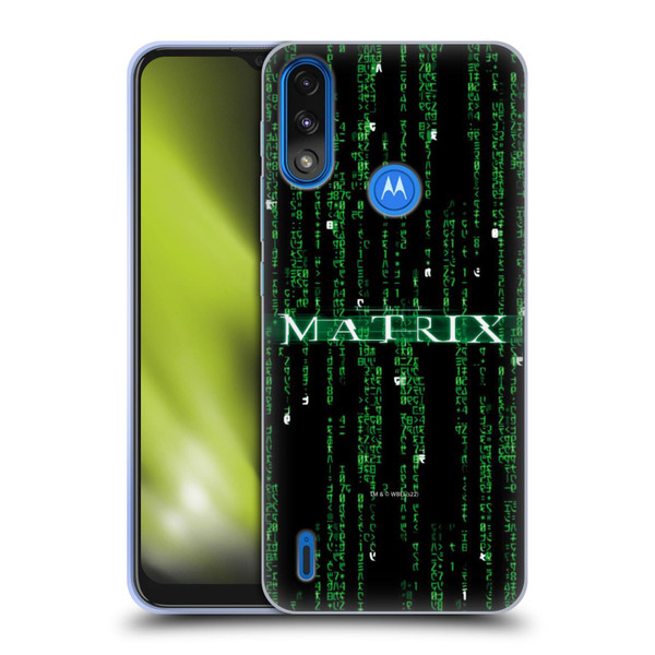 The Matrix Key Art Codes Soft Gel Case for Motorola Moto E7 Power / Moto E7i Power