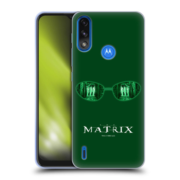 The Matrix Key Art Glass Soft Gel Case for Motorola Moto E7 Power / Moto E7i Power
