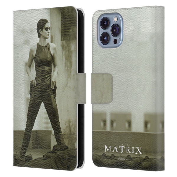 The Matrix Key Art Trinity Leather Book Wallet Case Cover For Apple iPhone 14