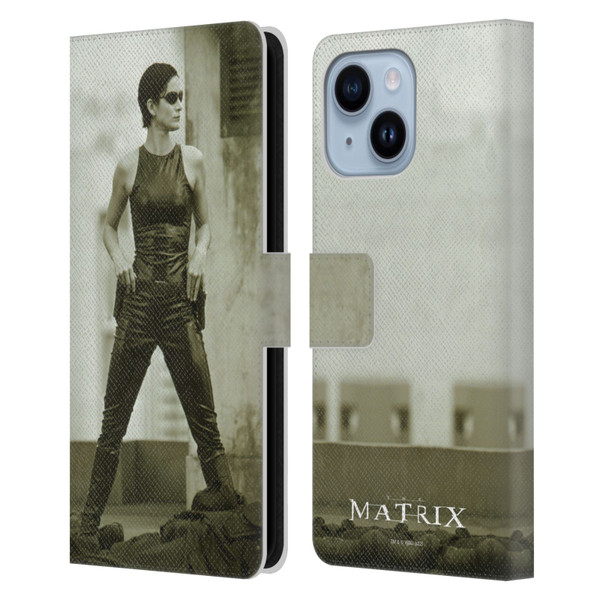 The Matrix Key Art Trinity Leather Book Wallet Case Cover For Apple iPhone 14 Plus
