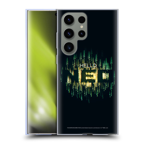 The Matrix Resurrections Key Art Hello Neo Soft Gel Case for Samsung Galaxy S23 Ultra 5G