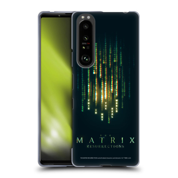 The Matrix Resurrections Key Art This Is Not The Real World Soft Gel Case for Sony Xperia 1 III