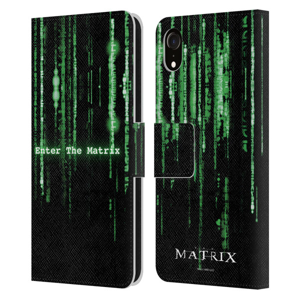 The Matrix Key Art Enter The Matrix Leather Book Wallet Case Cover For Apple iPhone XR