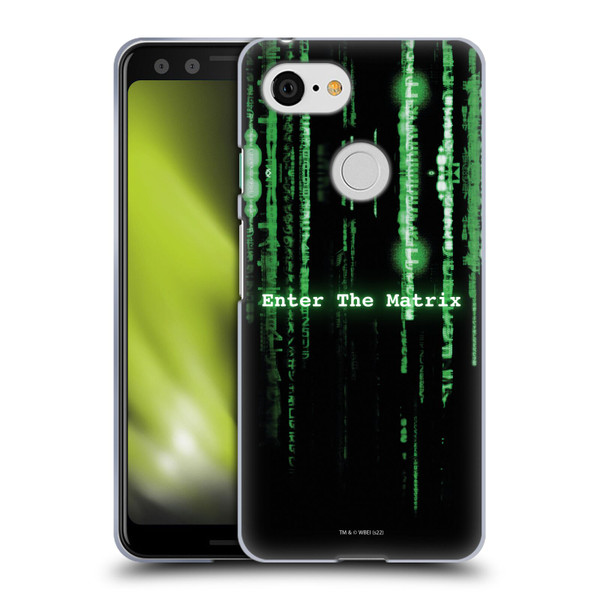The Matrix Key Art Enter The Matrix Soft Gel Case for Google Pixel 3
