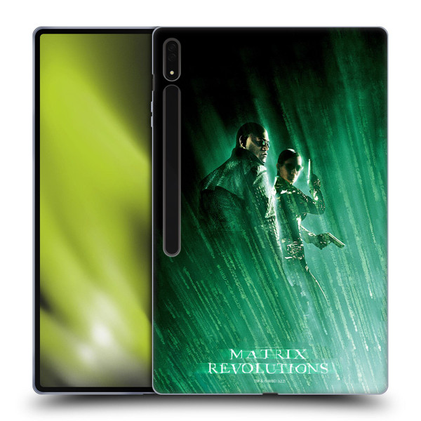The Matrix Revolutions Key Art Morpheus Trinity Soft Gel Case for Samsung Galaxy Tab S8 Ultra
