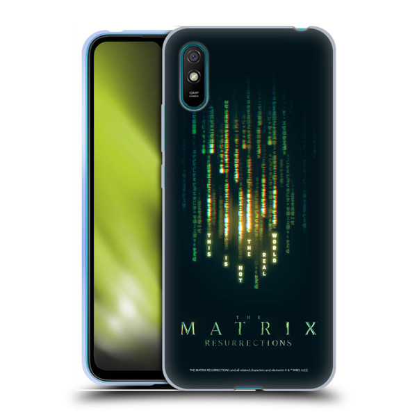 The Matrix Resurrections Key Art This Is Not The Real World Soft Gel Case for Xiaomi Redmi 9A / Redmi 9AT