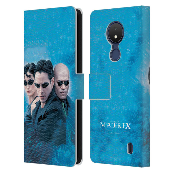The Matrix Key Art Group 3 Leather Book Wallet Case Cover For Nokia C21
