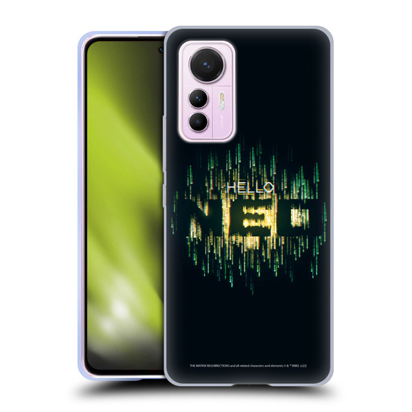 The Matrix Resurrections Key Art Hello Neo Soft Gel Case for Xiaomi 12 Lite