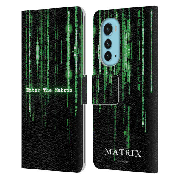 The Matrix Key Art Enter The Matrix Leather Book Wallet Case Cover For Motorola Edge (2022)