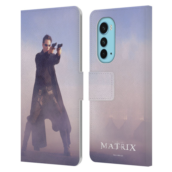 The Matrix Key Art Neo 2 Leather Book Wallet Case Cover For Motorola Edge (2022)