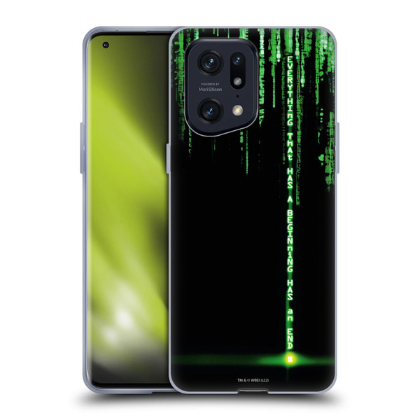 The Matrix Revolutions Key Art Everything That Has Beginning Soft Gel Case for OPPO Find X5 Pro