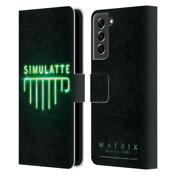 The Matrix Resurrections Key Art Simulatte Leather Book Wallet Case Cover For Samsung Galaxy S21 FE 5G